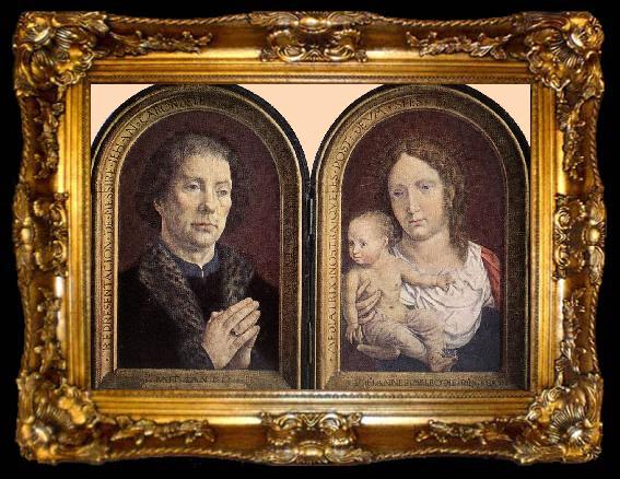 framed  GOSSAERT, Jan (Mabuse) Diptych of Jean Carondelet sdg, ta009-2
